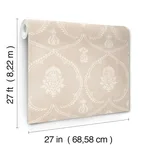Ronald Redding Royal Damask - Blush Wallpaper | Buy Online Ronald Redding Royal Damask wallpaper, color Blush, SKU MX9646