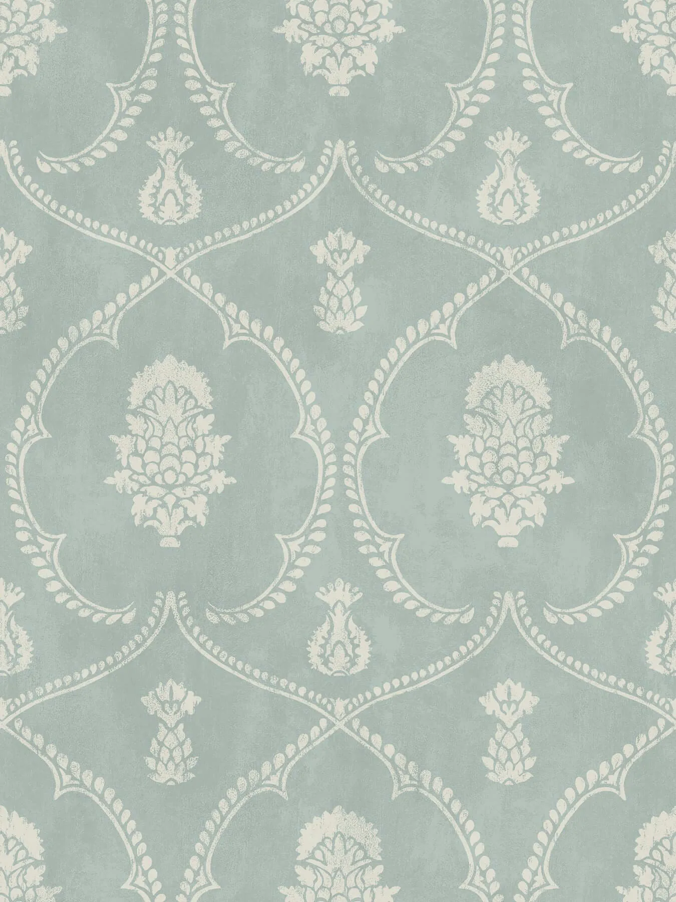 Ronald Redding Royal Damask wallpaper, color Jade, SKU MX9645