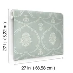 Ronald Redding Royal Damask wallpaper, color Jade, SKU MX9645