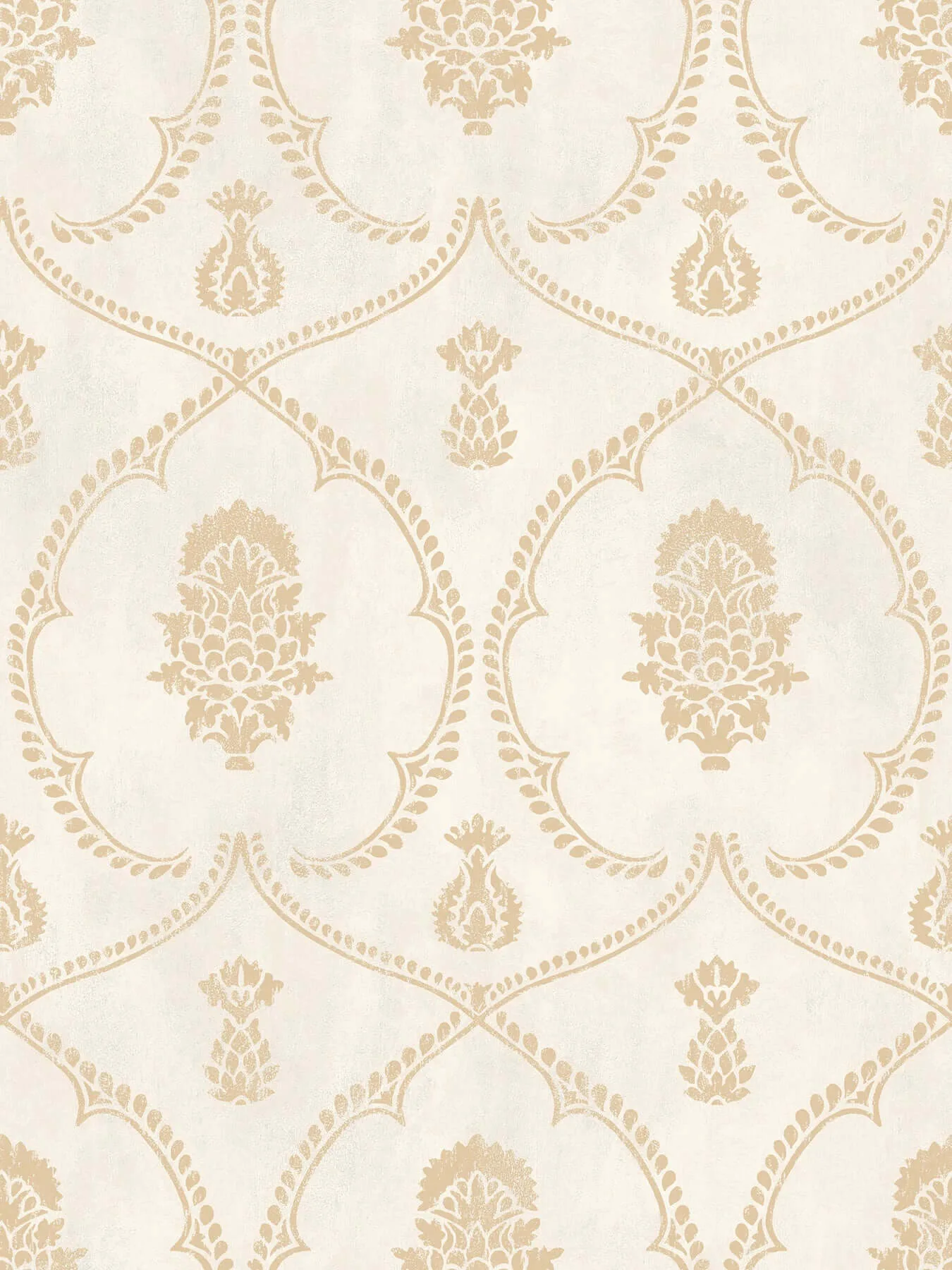 Ronald Redding Royal Damask wallpaper, color Soft Gold, SKU MX9643