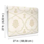 Ronald Redding Royal Damask - Soft Gold Wallpaper | Buy Online Ronald Redding Royal Damask wallpaper, color Soft Gold, SKU MX9643