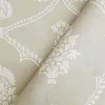 Ronald Redding Royal Damask wallpaper, color Soft Grey, SKU MX9642