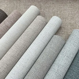 Ronald Redding Rugged Linen wallpaper, color Featherstone, SKU RRD7636N