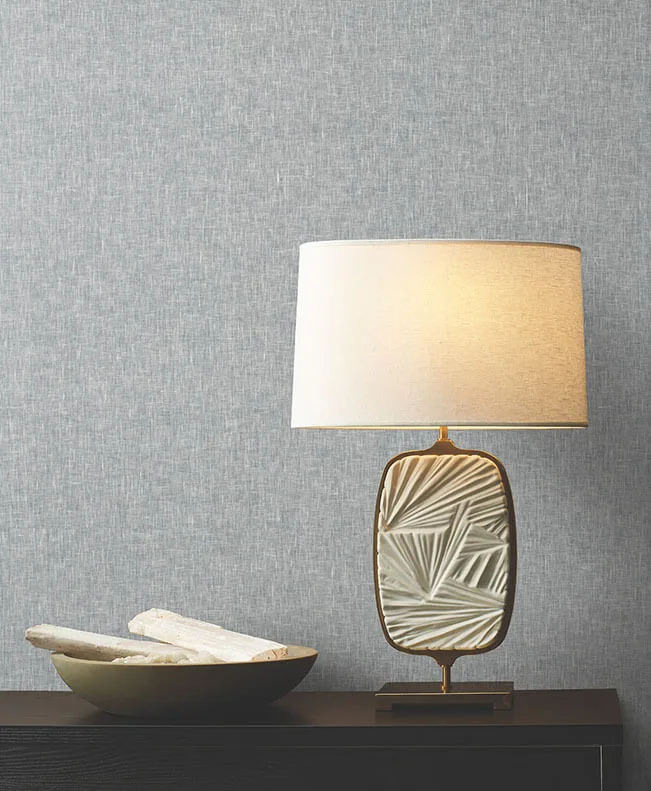 Ronald Redding Sheer Linen wallpaper, color Ensign Blue, SKU GRL88131