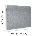 Ronald Redding Sheer Linen wallpaper, color Ensign Blue, SKU GRL88131
