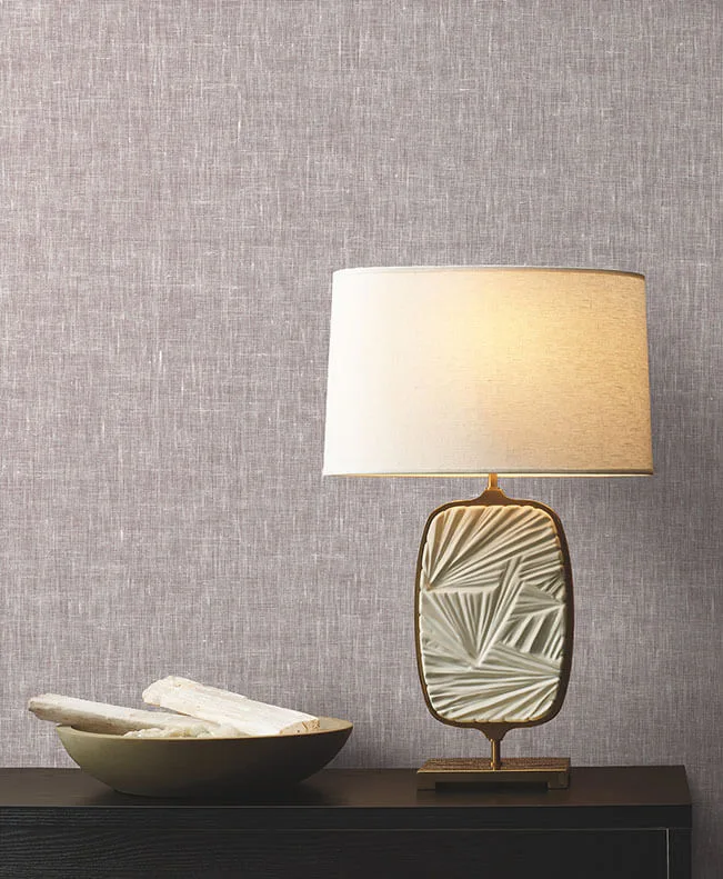 Ronald Redding Sheer Linen wallpaper, color Port, SKU GRL88132