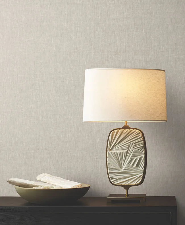 Ronald Redding Sheer Linen wallpaper, color Silver Lining, SKU GRL88129