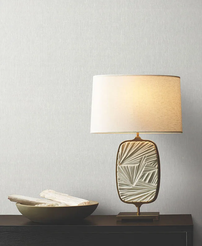 Ronald Redding Sheer Linen wallpaper, color Silver White, SKU YGL7023