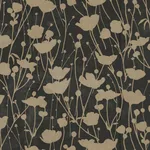 Ronald Redding Shimmering Poppies - Black & Gold Wallpaper | Buy Online Ronald Redding Shimmering Poppies wallpaper, color Black & Gold, SKU ZA8066