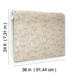 Ronald Redding Shimmering Poppies - Cream & Silver Wallpaper | Buy Online Ronald Redding Shimmering Poppies wallpaper, color Cream & Silver, SKU ZA8067