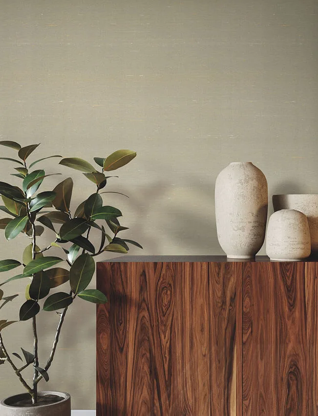 Ronald Redding Silk Road wallpaper, color Celadon, SKU YGL7087