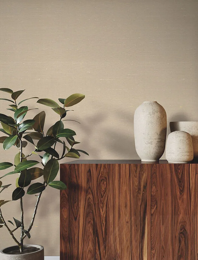 Ronald Redding Silk Road wallpaper, color Ecru, SKU YGL7044