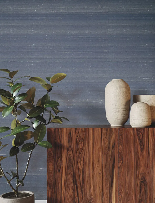 Ronald Redding Silk Road wallpaper, color Lapis, SKU GRL88117