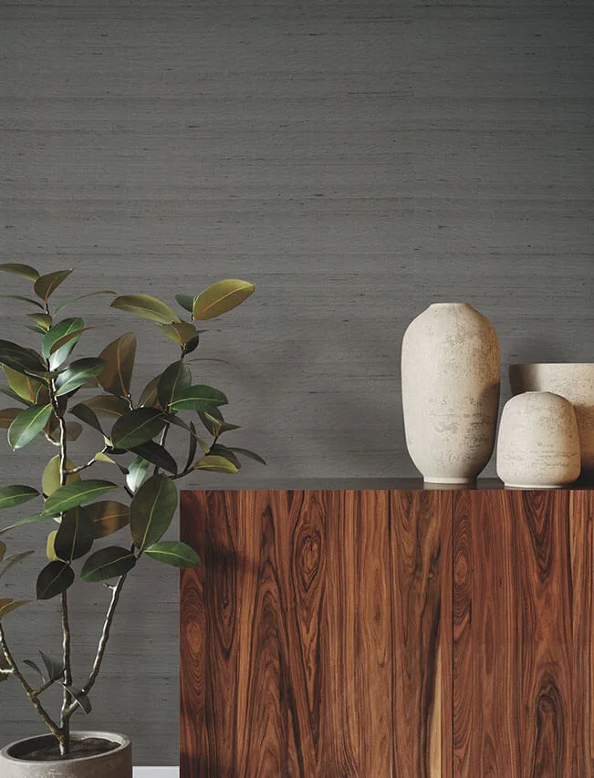 Ronald Redding Silk Road wallpaper, color Pewter, SKU YGL7039