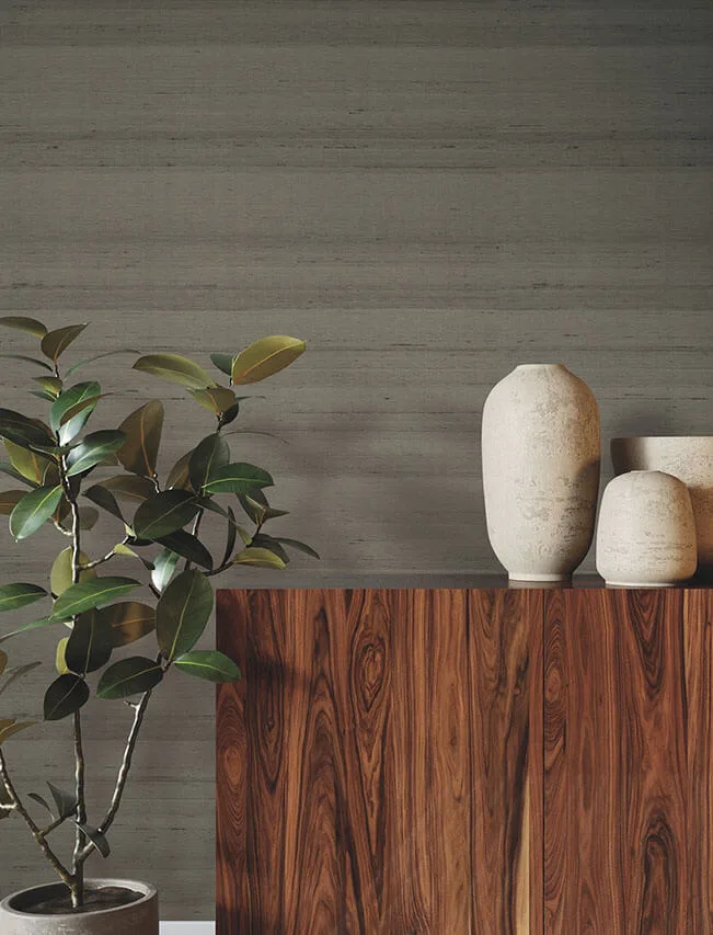 Ronald Redding Silk Road wallpaper, color Warm Silver, SKU GRL88127