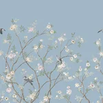 Ronald Redding Lingering Garden - Sky Blue Wallpaper | Buy Online Ronald Redding Lingering Garden wallpaper, color Sky Blue, SKU MU0314M