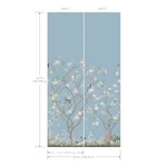 Ronald Redding Lingering Garden - Sky Blue Wallpaper | Buy Online Ronald Redding Lingering Garden wallpaper, color Sky Blue, SKU MU0314M