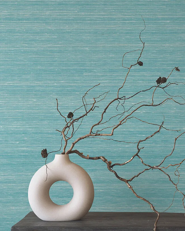 Ronald Redding Smooth Abaca - Deep Sea Wallpaper | Buy Online Ronald Redding Smooth Abaca wallpaper, color Deep Sea, SKU YGL7029