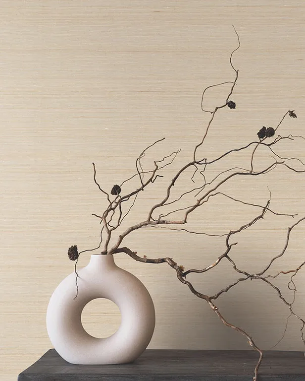 Ronald Redding Smooth Abaca wallpaper, color Milkweed, SKU YGL7043