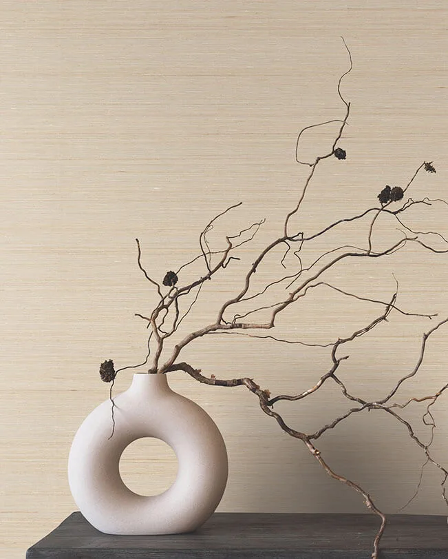 Ronald Redding Smooth Abaca wallpaper, color Milkweed, SKU YGL7043