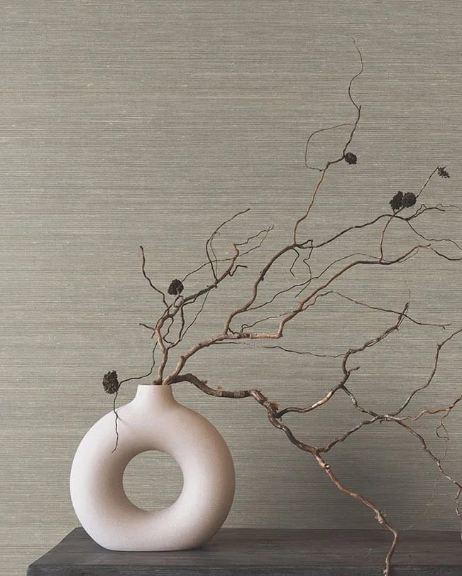 Ronald Redding Smooth Abaca wallpaper, color Moonstone, SKU YGL7012