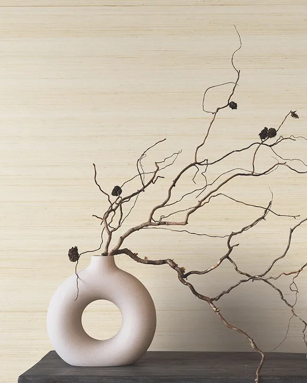 Ronald Redding Smooth Abaca wallpaper, color Sand Dollar, SKU YGL7045