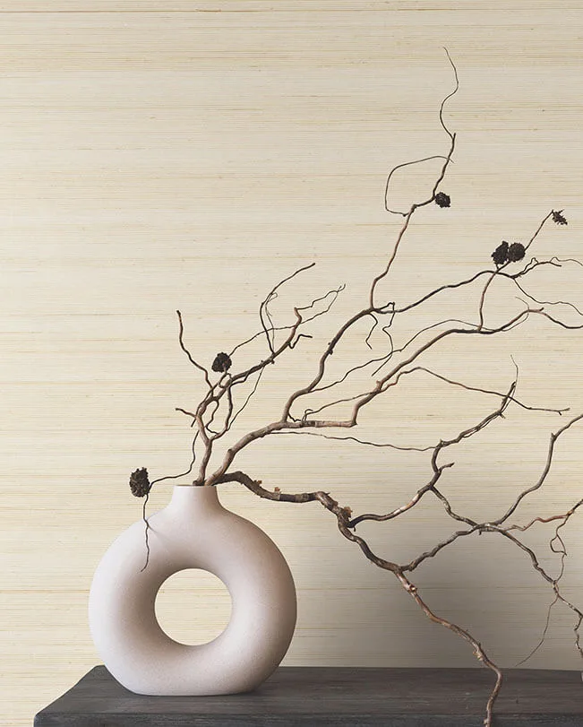 Ronald Redding Smooth Abaca wallpaper, color Sand Dollar, SKU YGL7045