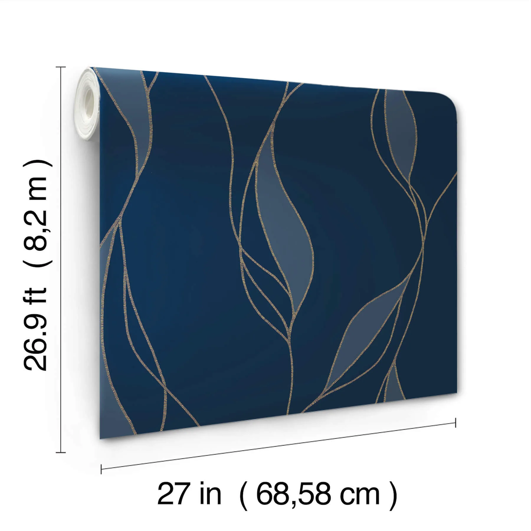 Ronald Redding Society Hill - Navy Wallpaper | Buy Online Ronald Redding Society Hill wallpaper, color Navy, SKU VR1548