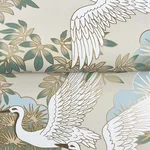 Ronald Redding Sprig & Heron - Beige Wallpaper | Buy Online Ronald Redding Sprig & Heron wallpaper, color Beige, SKU ZA8009