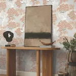 Ronald Redding Sprig & Heron - Coral Wallpaper | Buy Online Ronald Redding Sprig & Heron wallpaper, color Coral, SKU AF6590