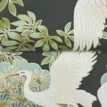 Ronald Redding Sprig & Heron - Black Wallpaper | Buy Online Ronald Redding Sprig & Heron wallpaper, color Black, SKU AF6593