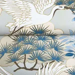 Ronald Redding Sprig & Heron - Light Blue Wallpaper | Buy Online Ronald Redding Sprig & Heron wallpaper, color Light Blue, SKU AF6591