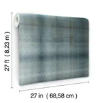 Ronald Redding Sterling Plaid - Blue Wallpaper | Buy Online Ronald Redding Sterling Plaid wallpaper, color Blue, SKU HO2158