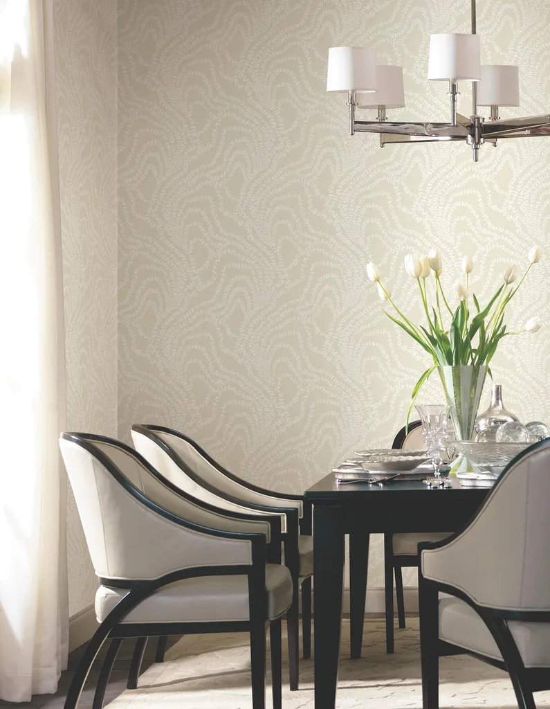 Ronald Redding String of Pearls wallpaper, color Beige, SKU VR1518