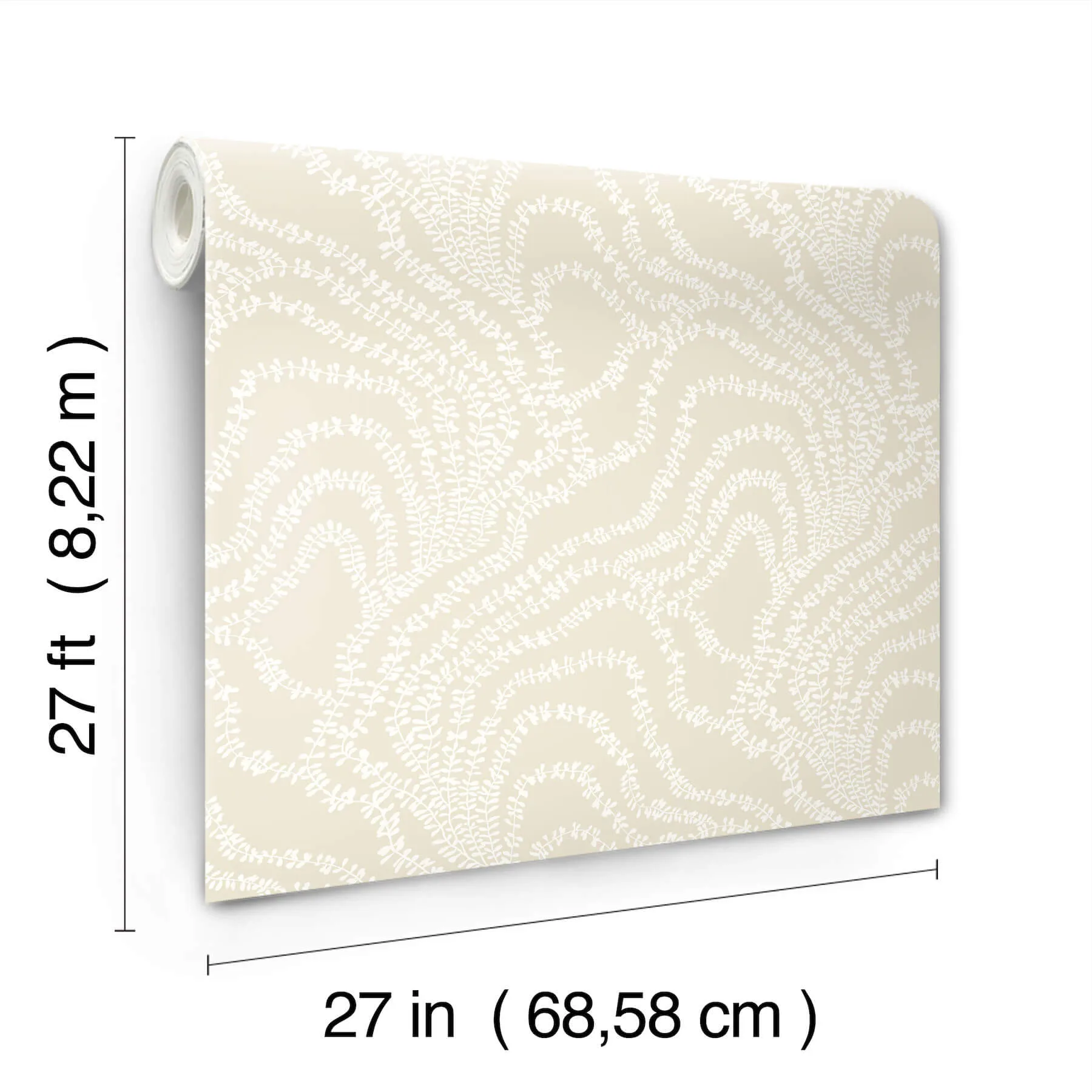 Ronald Redding String of Pearls wallpaper, color Beige, SKU VR1518