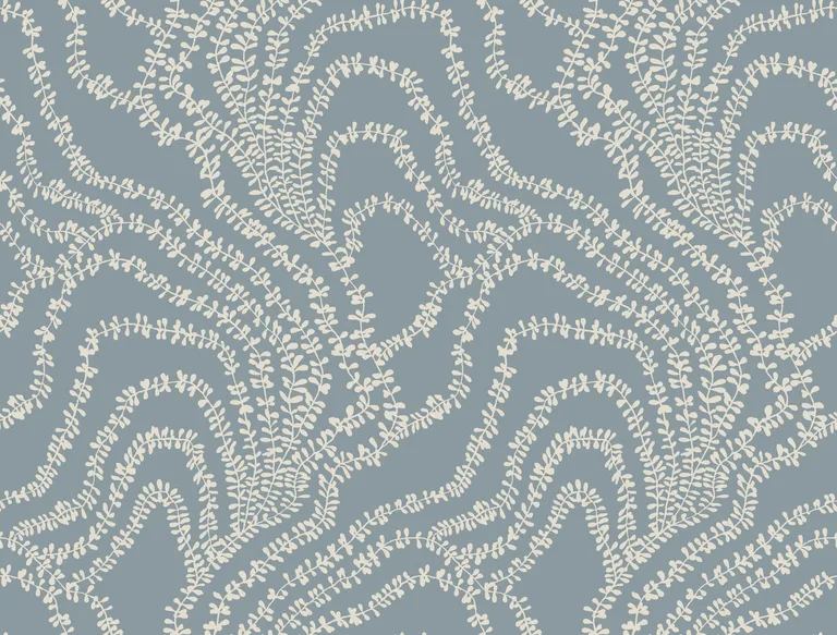 Ronald Redding String of Pearls wallpaper, color Denim, SKU VR1516