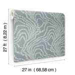 Ronald Redding String of Pearls wallpaper, color Denim, SKU VR1516