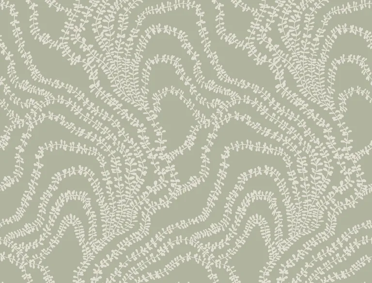 Ronald Redding String of Pearls wallpaper, color Sage, SKU VR1513