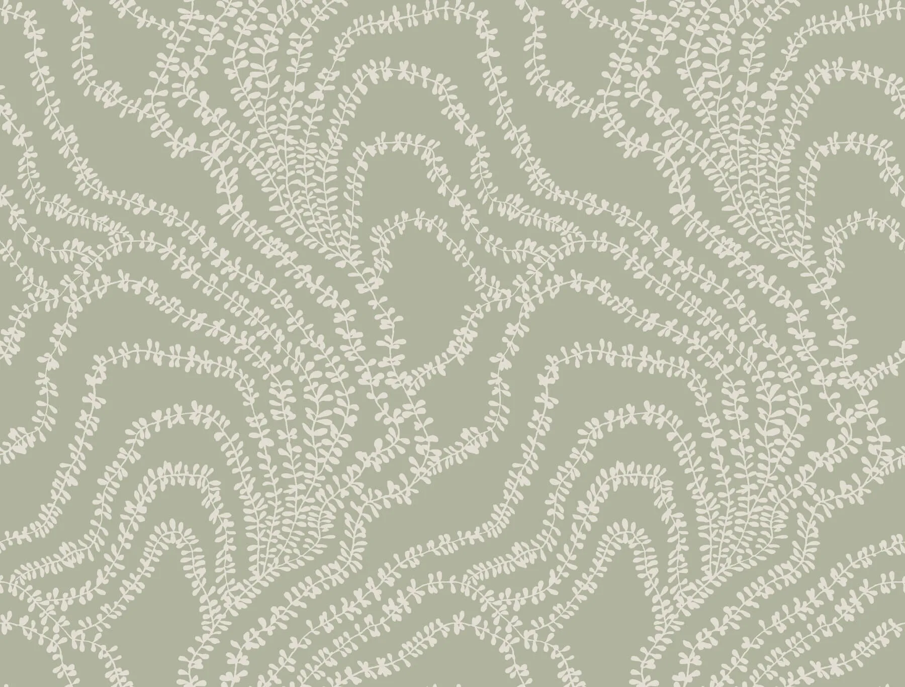 Ronald Redding String of Pearls wallpaper, color Sage, SKU VR1513