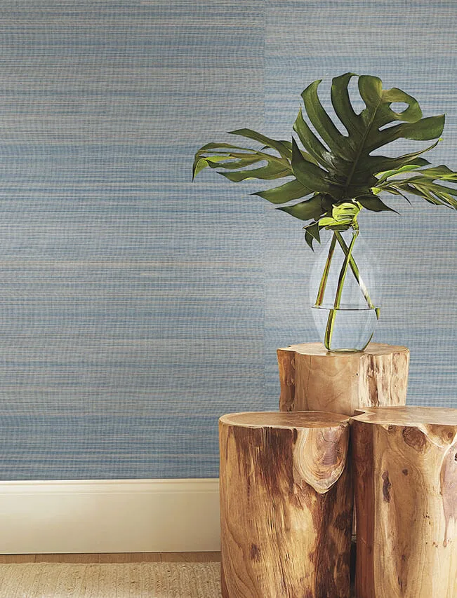 Ronald Redding Tailored Abaca wallpaper, color Seagrass, SKU YGL7030