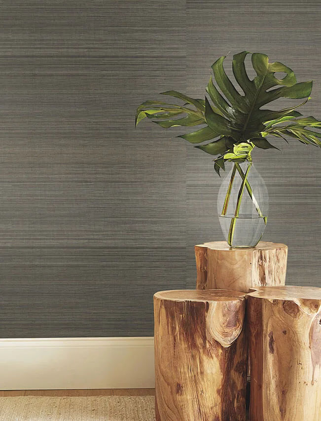 Ronald Redding Fine Abaca wallpaper, color Walnut, SKU GRL88407