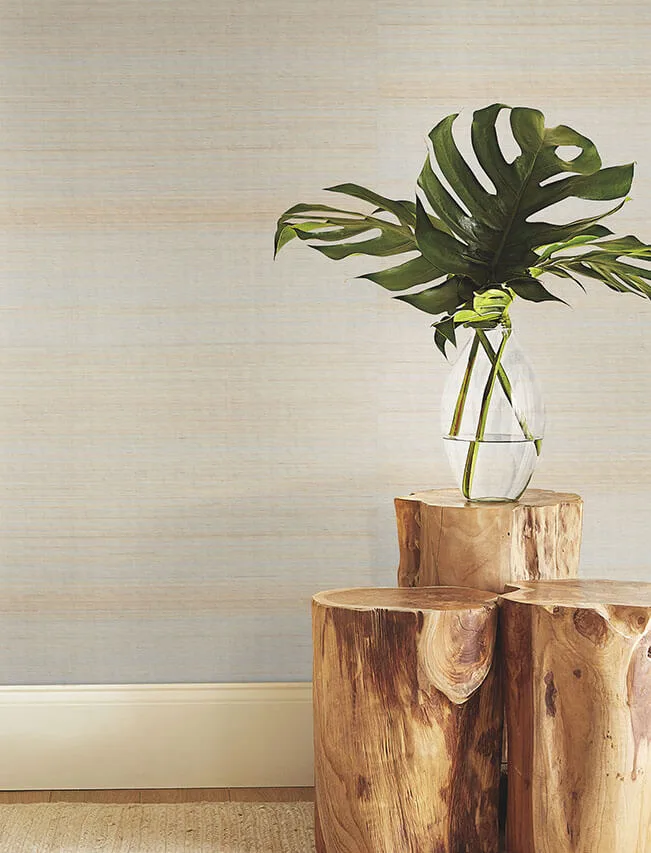 Ronald Redding Tailored Abaca wallpaper, color White Pearl, SKU YGL7021