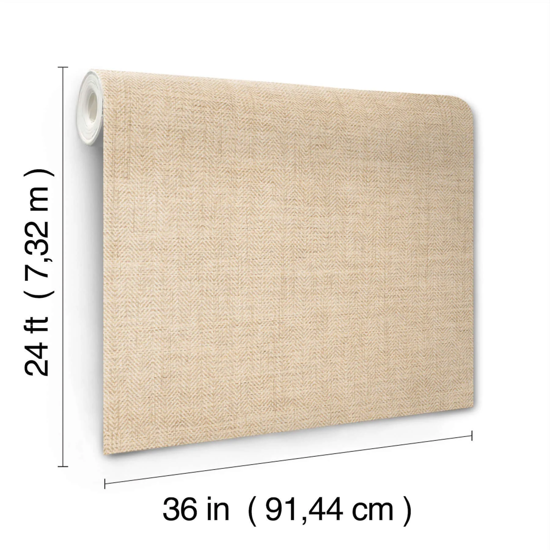 Ronald Redding Tailored Weave wallpaper, color Camel, SKU GV0193