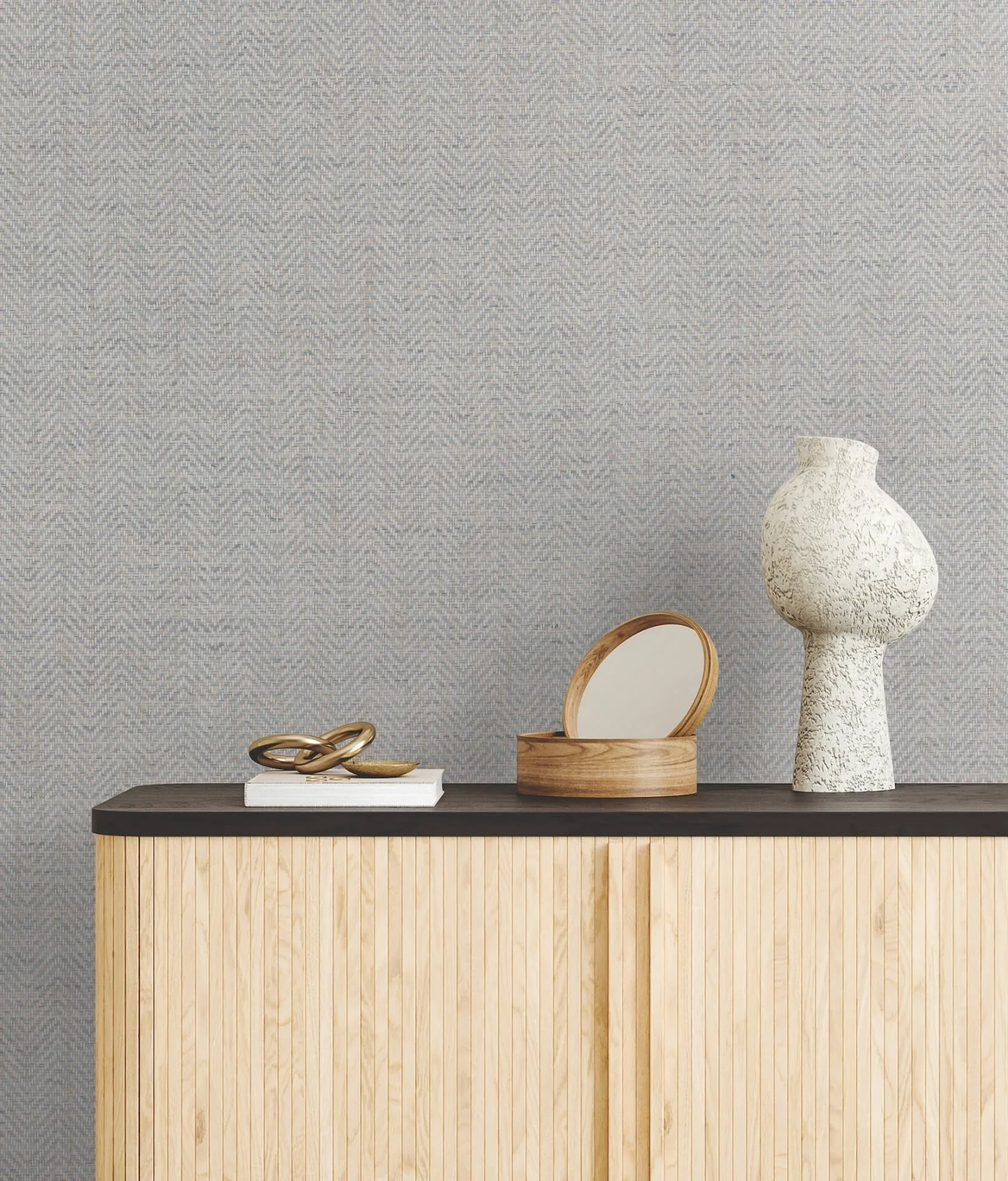 Ronald Redding Tailored Weave wallpaper, color Sea Glass, SKU GV0195