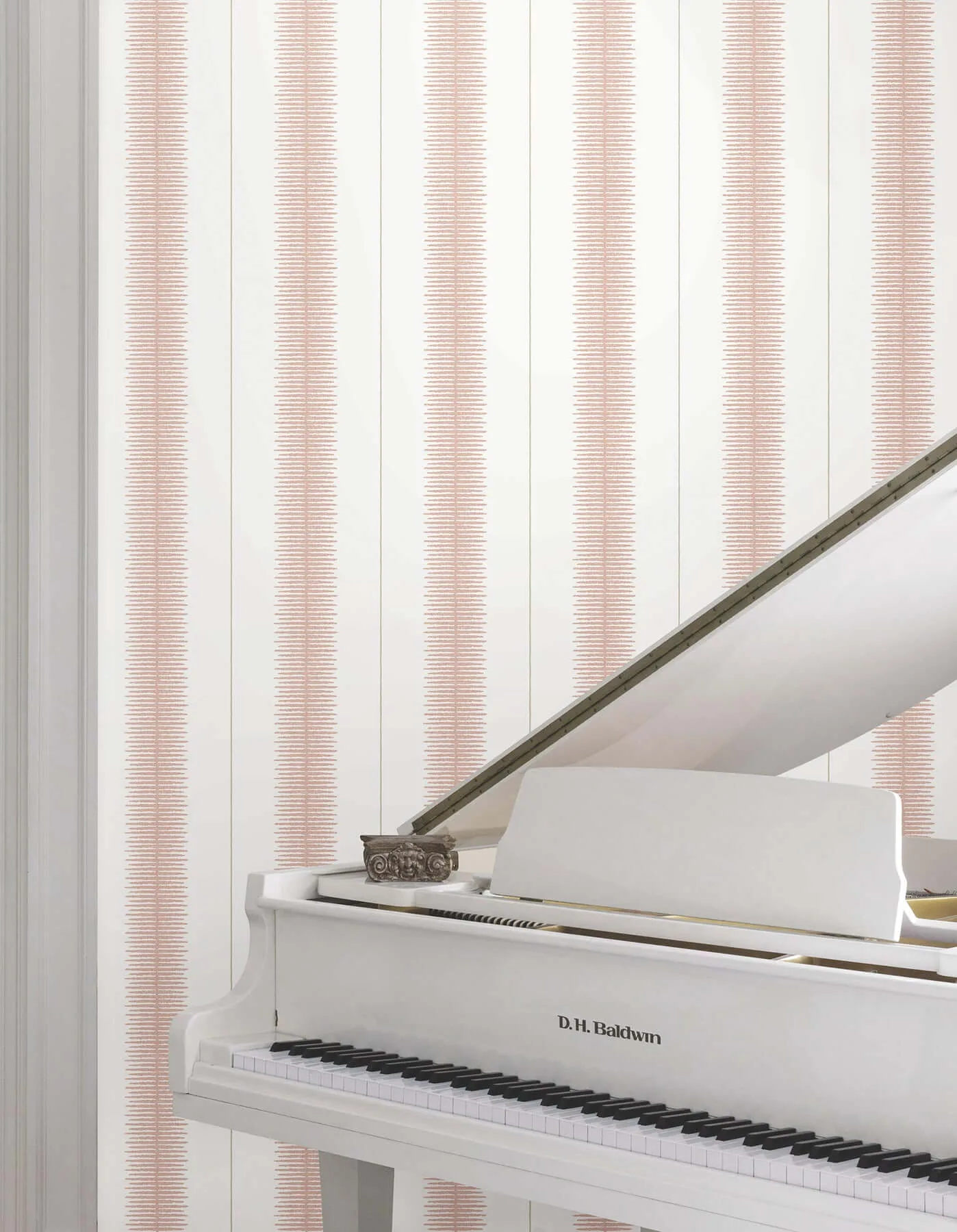 Ronald Redding Tandem Stripe - Brick Wallpaper | Buy Online Ronald Redding Tandem Stripe wallpaper, color Brick, SKU MX9613