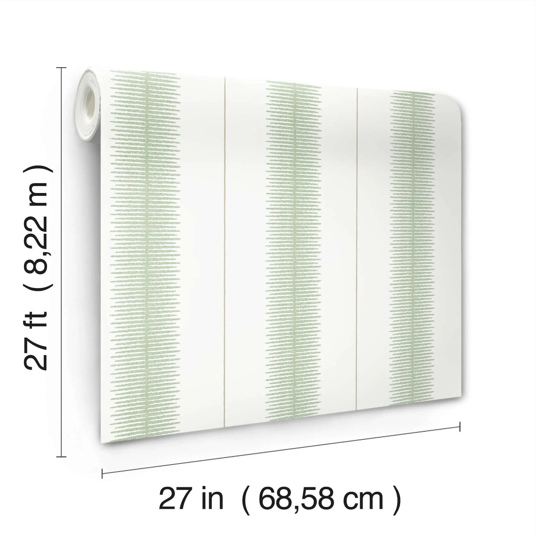 Ronald Redding Tandem Stripe - Green Wallpaper | Buy Online Ronald Redding Tandem Stripe wallpaper, color Green, SKU MX9614