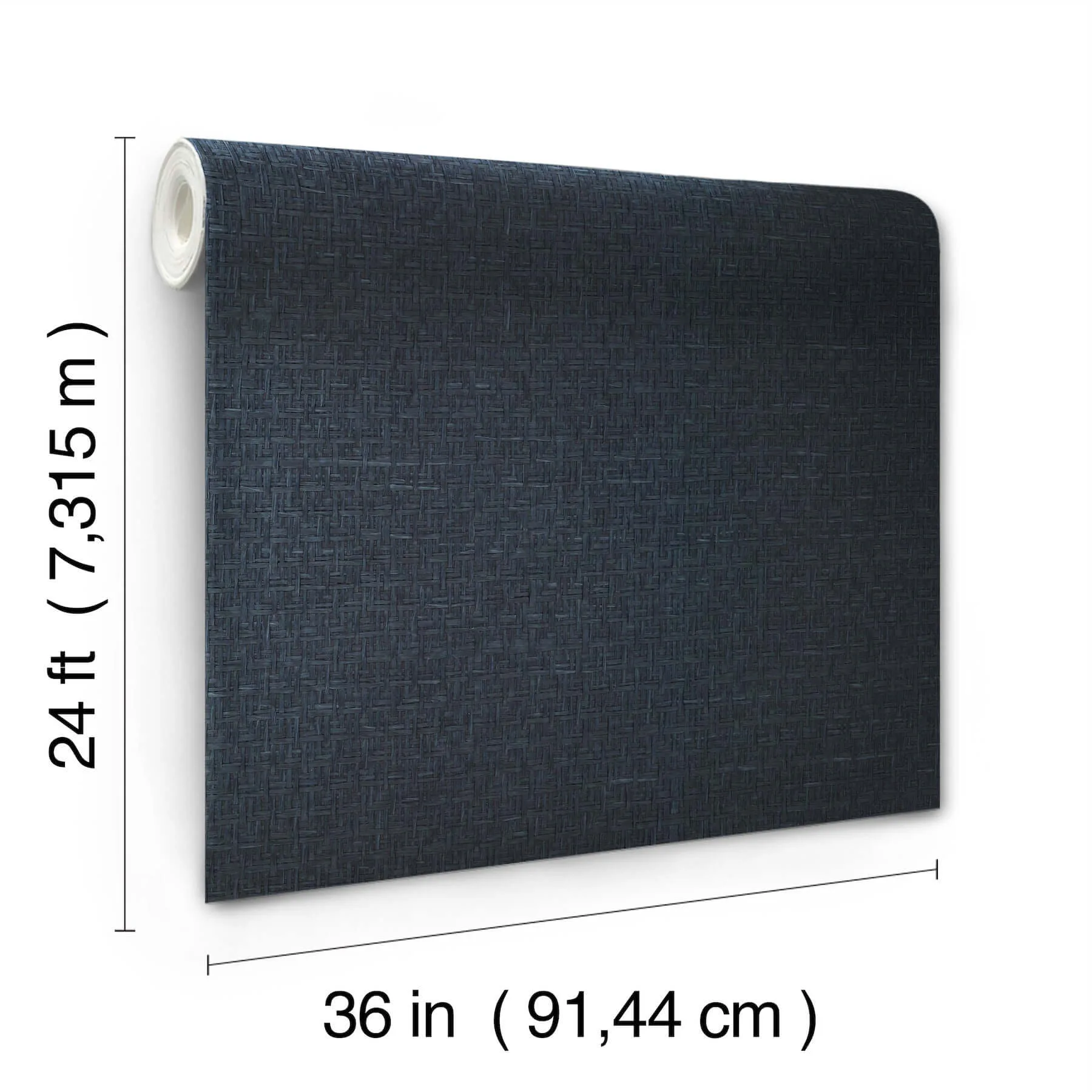 Ronald Redding Tatami Weave wallpaper, color Navy, SKU OG0529GV