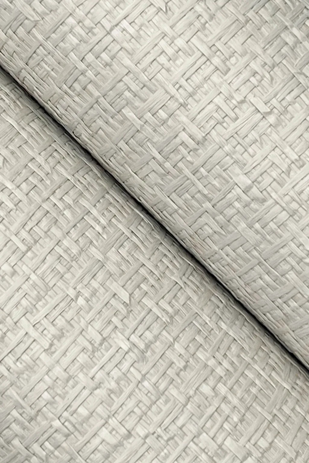 Ronald Redding Tatami Weave wallpaper, color Pale Grey, SKU OG0525GV