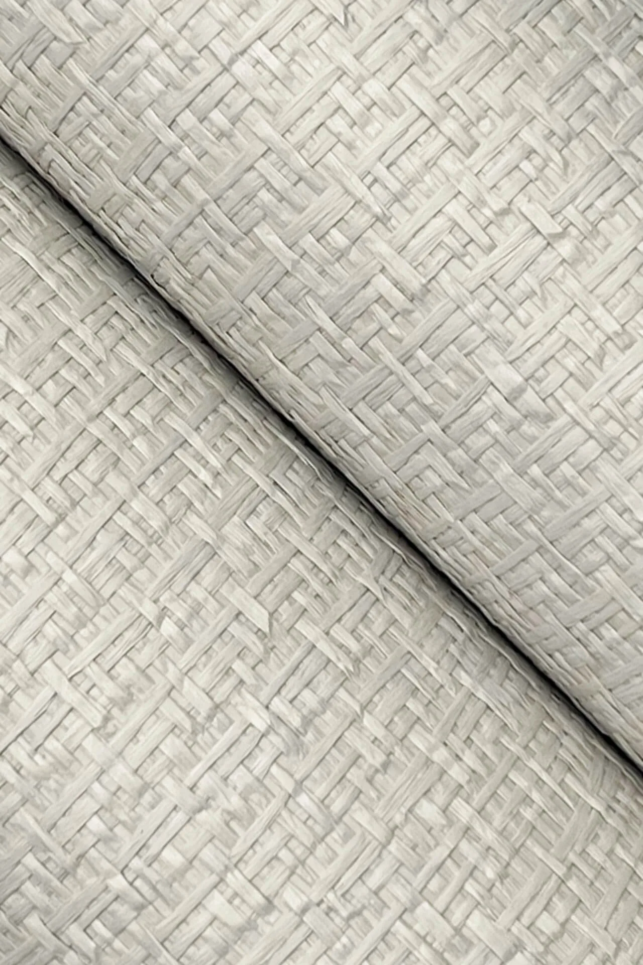 Ronald Redding Tatami Weave wallpaper, color Pale Grey, SKU OG0525GV