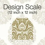 Ronald Redding Teardrop Damask wallpaper, color Gold, SKU KT2141